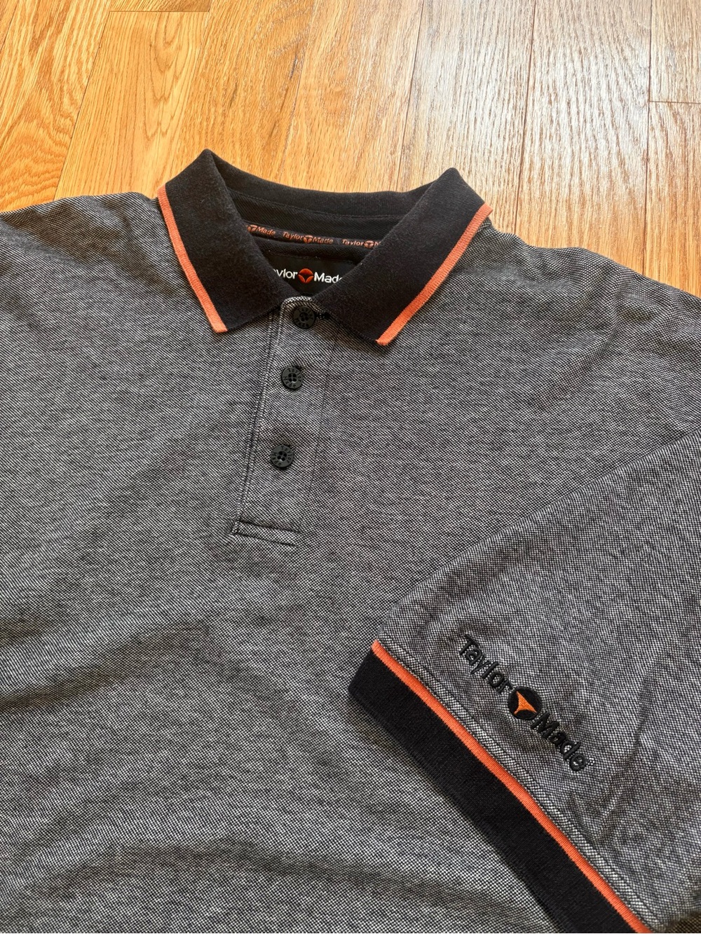 TaylorMade Vintage 90s Grey Cotton Mini Logo Preppy Golf Polo Shirt S/S XXL